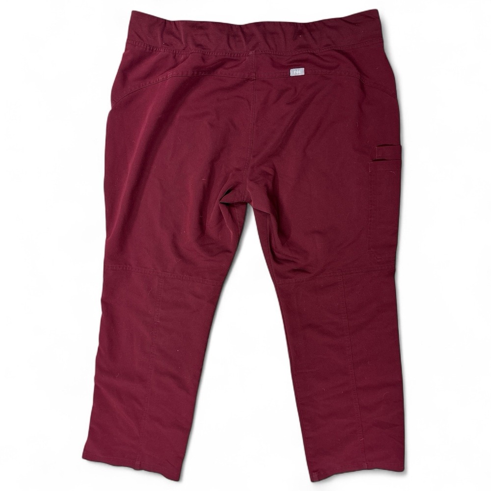 FIGS Technical Scrub Pants, Burgundy Women Sz  XL-P - Picture 3 of 5